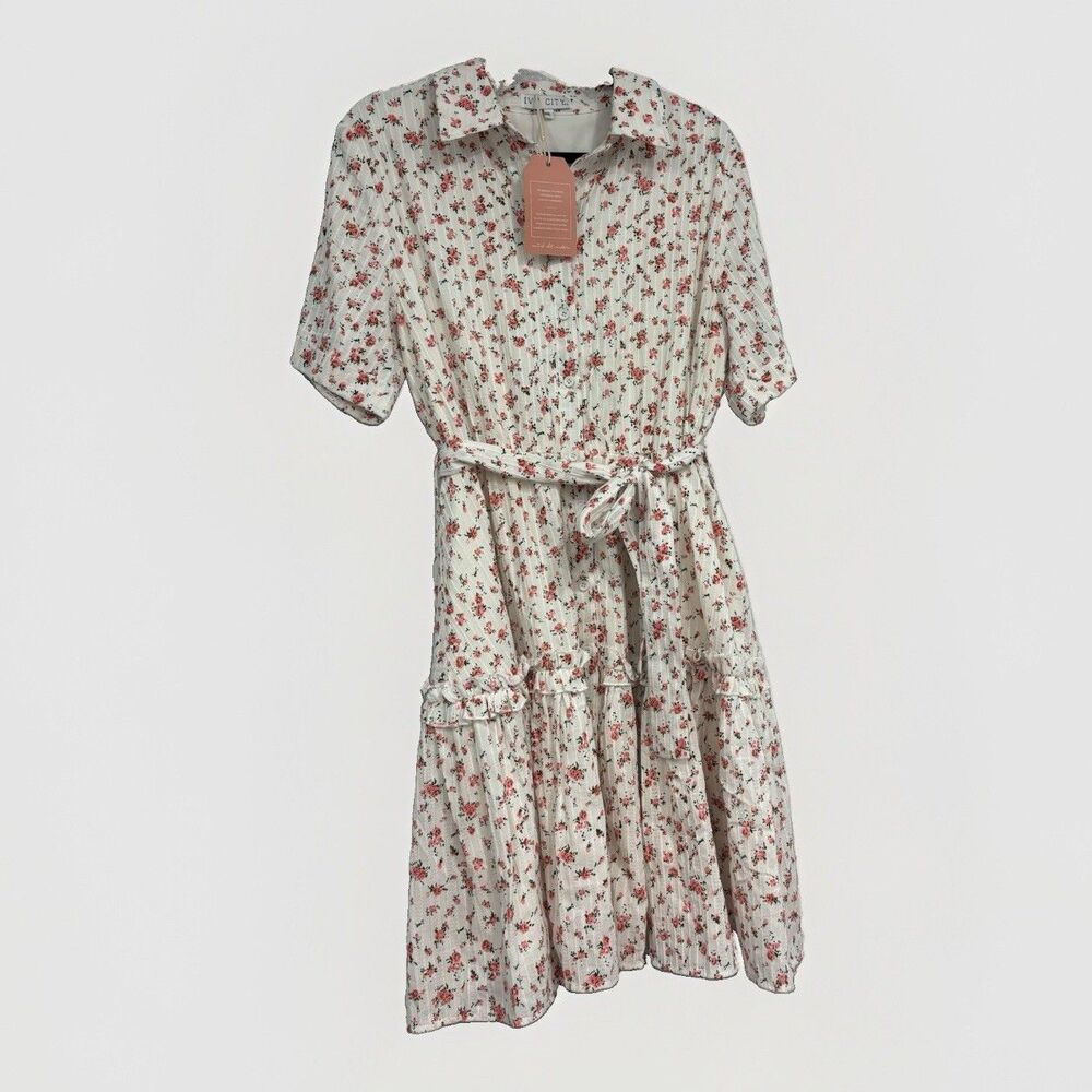 Ivy City Co Dress Womens Size XXL Short Lola Dress Pink Floral NWT